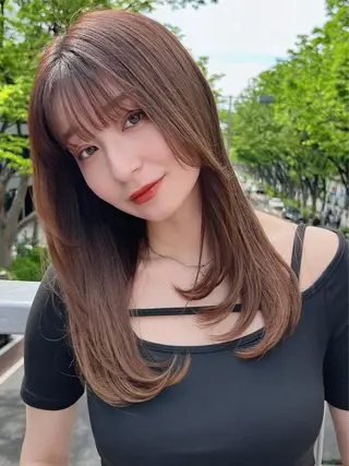 セミロング ✨上品可愛い 垢抜けカラー/後藤✨のヘアスタイル