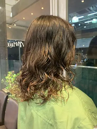 セミロング 🌷ラベンダーピンク 顔まわり🌷ねいろのヘアスタイル