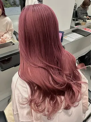 セミロング カラー ピンクベージュ/新潟 万代/高橋桃葉🍑のヘアスタイル