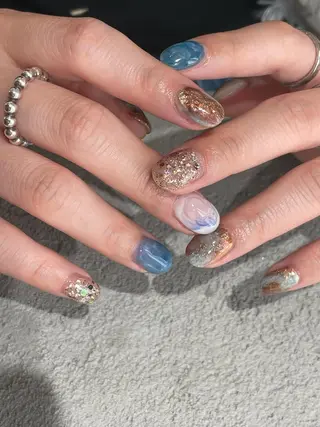 ショート m kaori𓃟のネイルデザイン