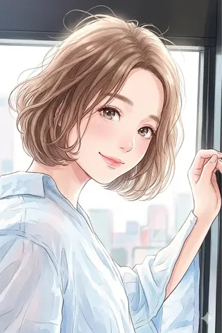ミディアム M.SLASH菅原 正裕のヘアスタイル