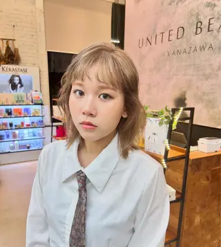 ミディアム 池本 勇大のヘアスタイル