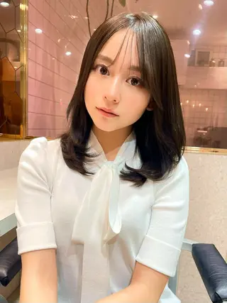 ミディアム カラー 韓国ヘア🤍顔周り/ 髪質改善✨/林遼一郎のヘアスタイル