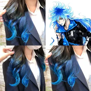 ロング カラー 推しカラー✨ オタク美容師ユウカのヘアスタイル