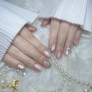 ネイル RAFFINE 月🦋🩵のネイルデザイン