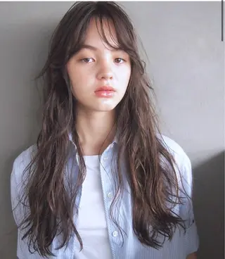 ロング パーマ kos所属・ムロ 二子玉川駅のヘアスタイル