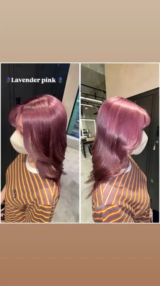 セミロング カラー 茅ヶ崎/ハイトーン/ Ramuのヘアスタイル