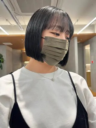 ミディアム ボブ&透明感カラー ♡TOMOEのヘアスタイル