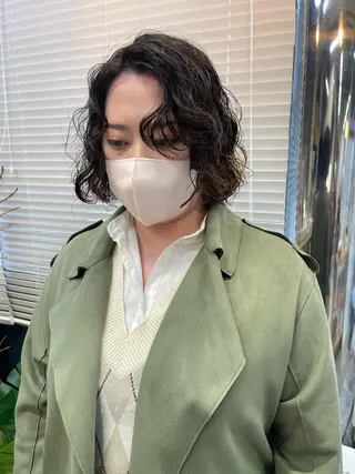 ショート パーマ ヘアアレンジ Peyp所属・早瀬 裕之のヘアスタイル