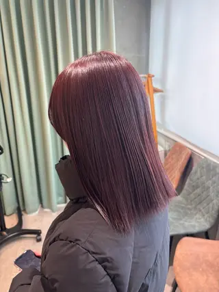 セミロング カラー りあの🎀 /暖色カラー🍒のヘアスタイル