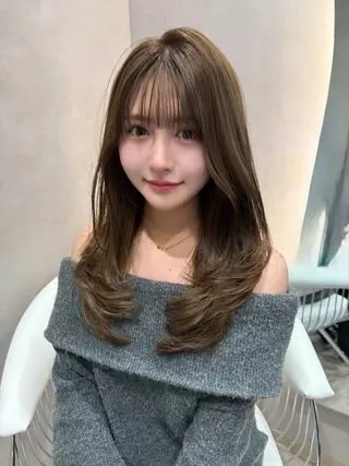 ロング 韓国ヘア/レイヤー/ 前髪/髪質改善/石川のヘアスタイル