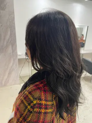 ミディアム パーマ&ブリーチ /飯牟田/GEAR.のヘアスタイル