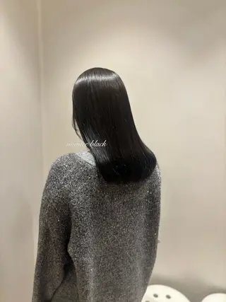 セミロング カラー 髪質改善カラー ブラウン🤎YUMEのヘアスタイル