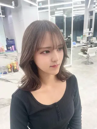 ミディアム カラー ヘアアレンジ 【Sweep】おじま のぞみのヘアスタイル