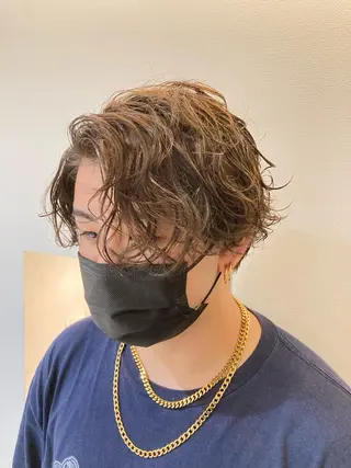 カラー パーマ メンズ 髪の修復専門サロン　hair place VIVE所属・KOTA / ハイトーン/髪質改善のヘアスタイル