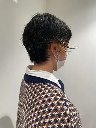 ショート カラー パーマ 吉田一輝 外国人パーマのヘアスタイル