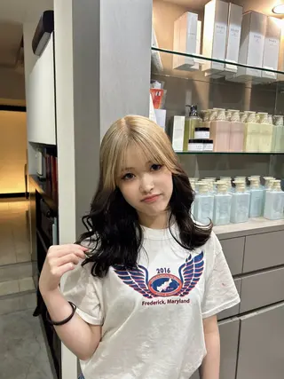 ミディアム カラー 坂本奈都美 🎀のヘアスタイル