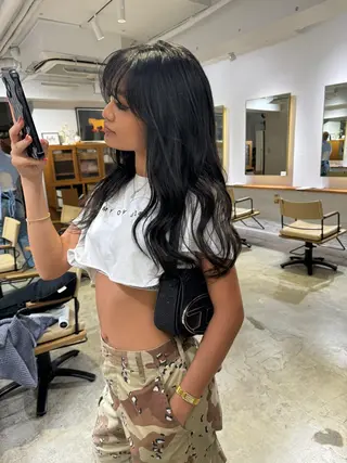 ロング カラー ナガミネアリサ/ 学芸大学/海外ヘアのヘアスタイル