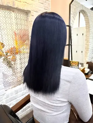 セミロング カラー 🦄🩵YUNA 🩵🦄のヘアスタイル