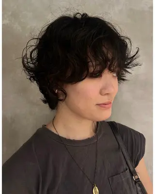 ショート パーマ デザインカット/ パーマ/nanaのヘアスタイル