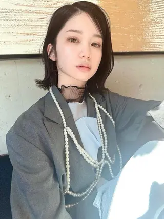 ミディアム カラー あやね 🎀 大濠のヘアスタイル