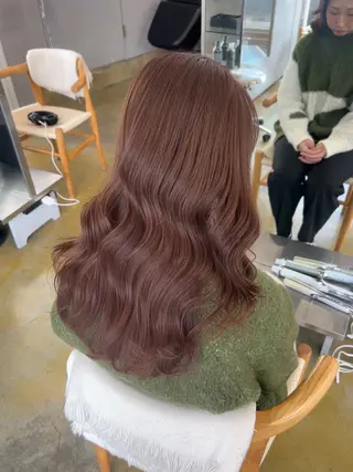 ミディアム カラー Henrietta  自由が丘所属・ベージュ/ブリーチ無 し/透明感/yukiのヘアスタイル