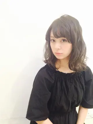 ミディアム カラー Lagom なかだのヘアスタイル