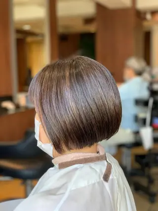 ショート カラー 武田尚子🌸 自然に仕上がる矯正のヘアスタイル