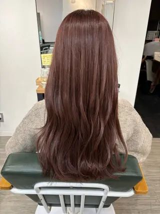 セミロング カラー 福石 玲華のヘアスタイル