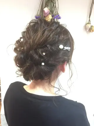 ロング カラー パーマ ヘアアレンジ 可愛いを作る神 ナオヒロのヘアスタイル