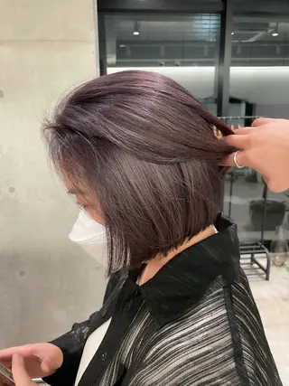 ショート カラー ヘアアレンジ ミニボブ/ブリーチ 🌈MISATOのヘアスタイル