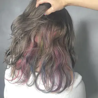 セミロング カラー ORIKA 美容室のヘアスタイル