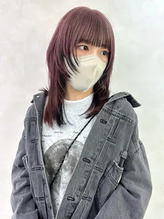 セミロング カラー レイヤー/透明感 カラー💘akariのヘアスタイル