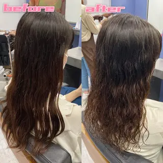 ロング パーマ ブリーチ縮毛矯正/ デサキ ショウヘイのヘアスタイル