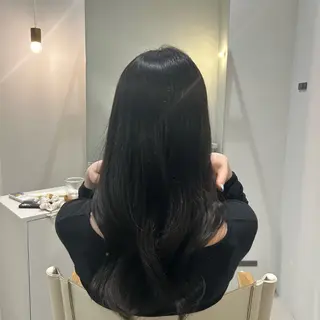 ロング カラー ✨ハイトーン/暗髪/ ハイライト/松岡✨のヘアスタイル