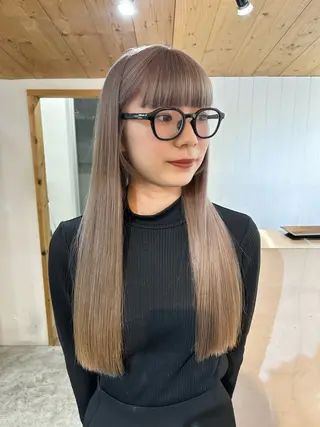 ロング カラー 韓国/ハイトーン/ ボブ🎀MIKU🎀のヘアスタイル