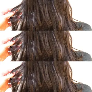 ロング カラー 韓国レイヤーカット/ ダブルカラーのヘアスタイル