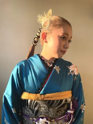 ヘアアレンジ ルプラボウ/日野 /ショート/レイヤーのヘアスタイル