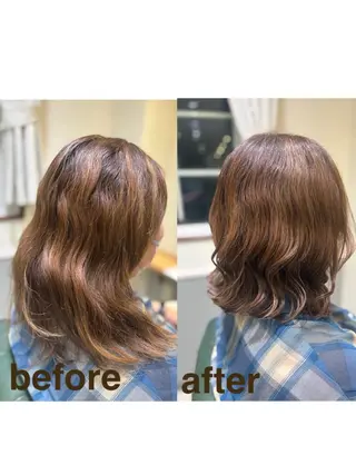 ミディアム laffin❁ななみ /パーマスタイルのヘアスタイル