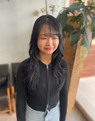 ロング シミズ カエデ🍁のヘアスタイル