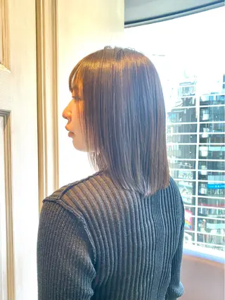 セミロング 千 田のヘアスタイル