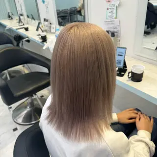 セミロング カラー 暖色🩷透明感カラー ♡Maika♡のヘアスタイル