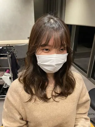 ロング 韓国風/オシャレ /縮毛矯正/滝口琴未のヘアスタイル