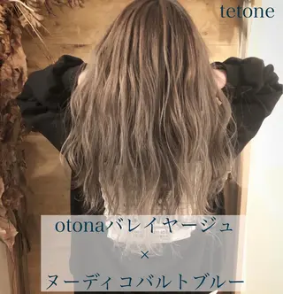 セミロング カラー テトネ タカシのヘアスタイル