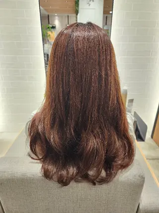 セミロング パーマ 💜艶髪カラー💜 🎶富川美希🎶のヘアスタイル