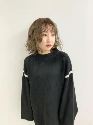 ミディアム カラー パーマ ショート&ボブ✂️ 宮島 祐太のヘアスタイル
