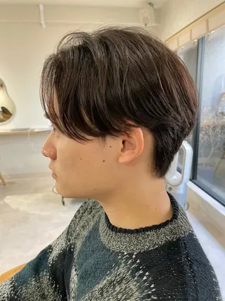 ショート カラー パーマ メンズ 【東北メンズヘア1 位受賞🥇】本間祐太のヘアスタイル