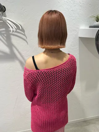 ミディアム カラー 顔周りレイヤー 🎀マリノのヘアスタイル