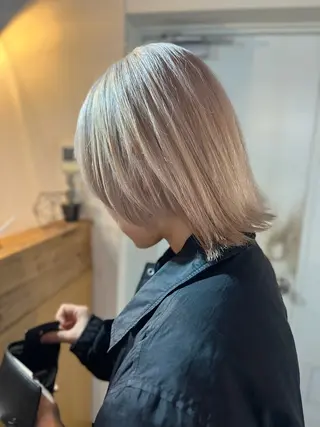 ミディアム 最新ケアカラー 髪質改善YUTOのヘアスタイル