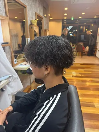 パーマ メンズ フェードカット ✄﻿杉山来輝金沢文庫のヘアスタイル
